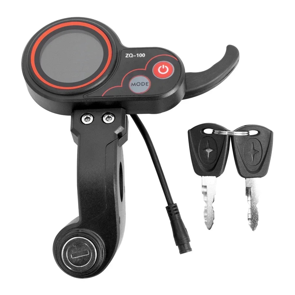 Electric Scooter ZQ-100 Mileage Meter 6 Pin Dashboard Throttle For LED Display Instrument With Key Speed Adjustable Accessories