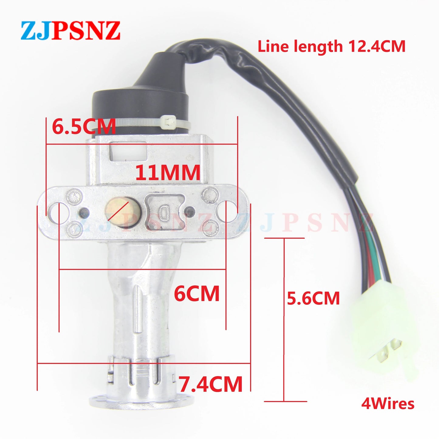 Motorcycle Switch Key Faucet Lock Head Lock Electric Door Lock 4 Wires For GY6 CG125 Motorcycle ATV Scooters Ignition Universal