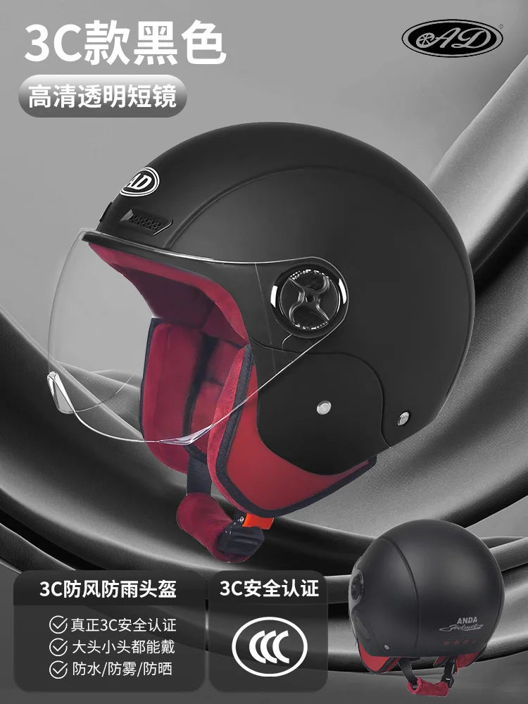 Electric Women Motoctcle Helmet Moped Helmets With Visors Pink Summer For Vespa Bicycle 12