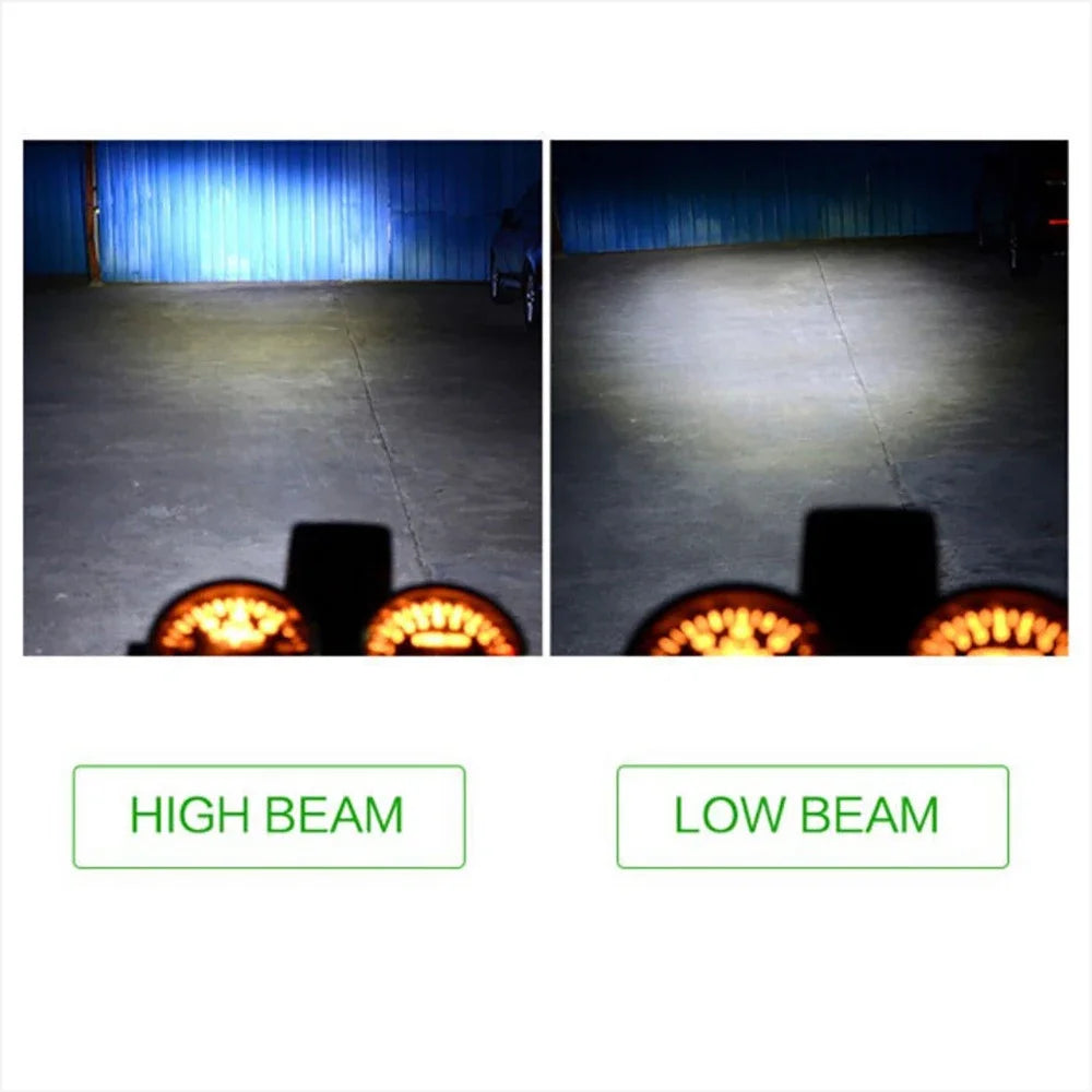 1pcs 12V High Quality H4/HS1 H6/BD20D 18W LED 3 COB Motorcycle Headlight Bulb 2000LM 6000K Hi/Lo Beam Light White Light
