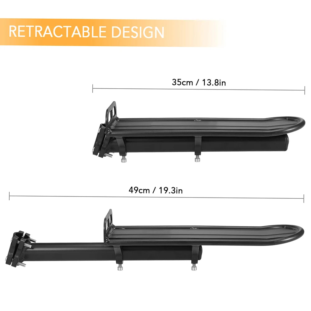 9KG Bicycle Luggage Carrier Bike Rack Aluminum Alloy Cargo Rear Rack Shelf Cycling Seatpost Bag Holder Stand MTB Install Tools