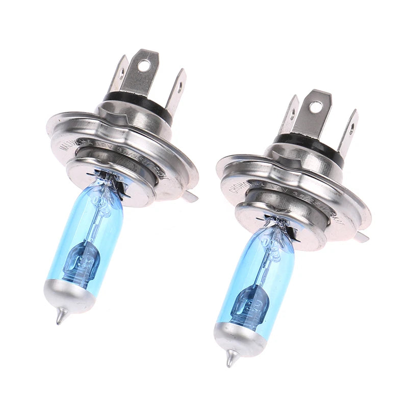 2 Pcs New H4 P43T 12V 35/35W Scooter Motorcycle Headlight Bulbs Quartz Super White Xenon Halogen Bulb