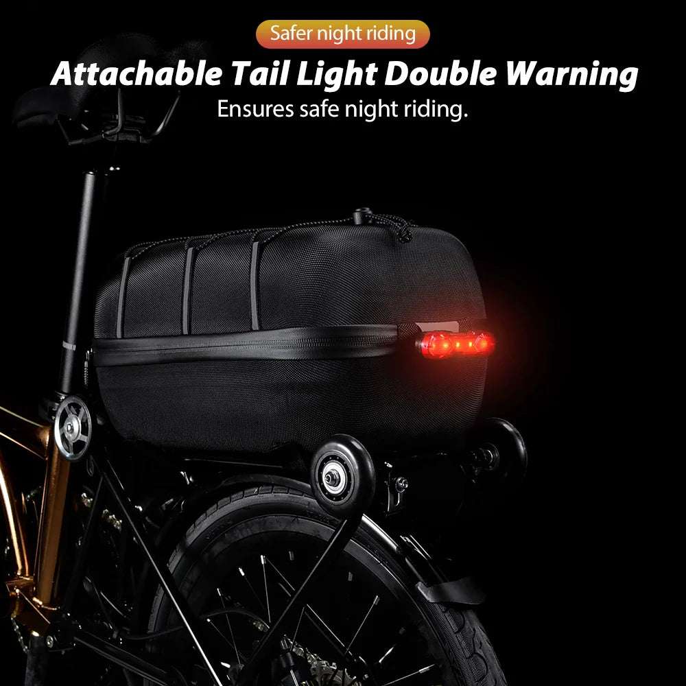 NEWBOLER Brompton Bicycle Rear Seat Bag MTB Bike Rack Bag Trunk Pannier Cycling Large Capacity Waterproof Travel Bag 