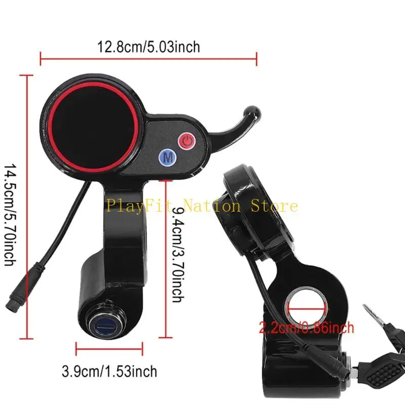 242F Electric Scooter Display Screen 6 Pin LCD Dashboard Display Screen Throttles Instrument Panel Power Switches Enduring