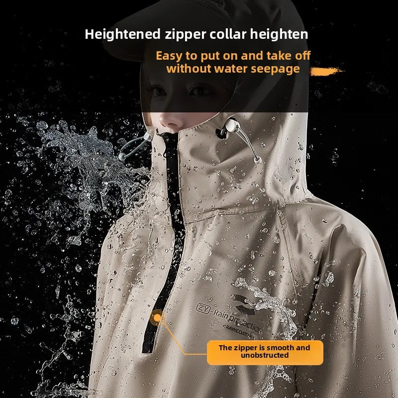 Women's Raincoat Riding Bike Full-body Rainproof Men's Adult One-piece Thick Electric Car Oxford Cloth Motorcycle Rain Poncho