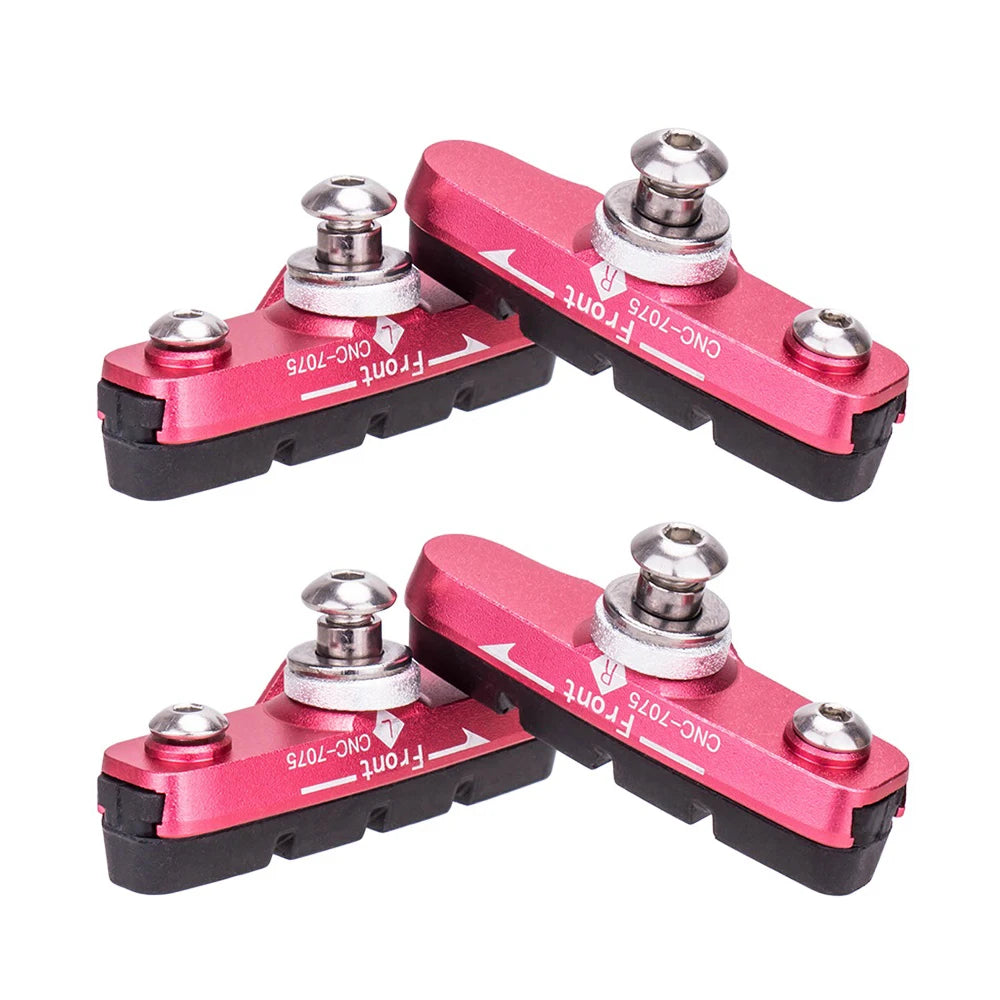ZTTO Road Bike Brake Shoes C Caliper Hoof Replaceable Rubber Pads CNC Shell Block For Aluminum Alloy Rims Friction Wheel Brake