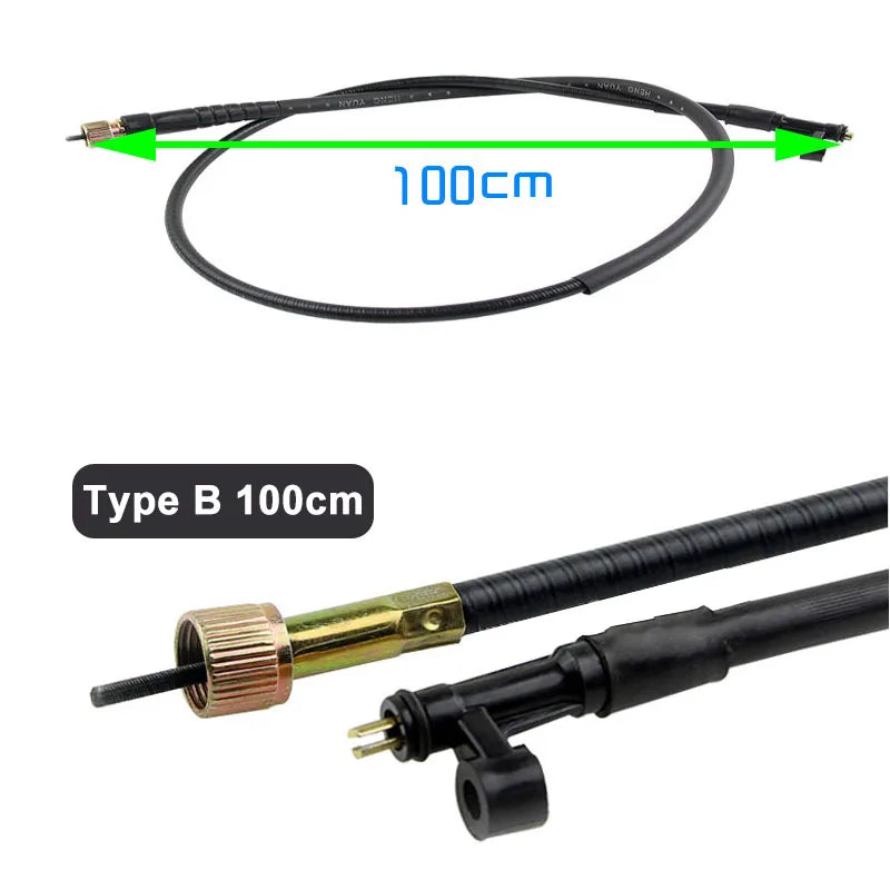 Motorcycle Speedometer Cable Mileage Line 90/95/100/110cm for Chinese Scooter Moped GY6