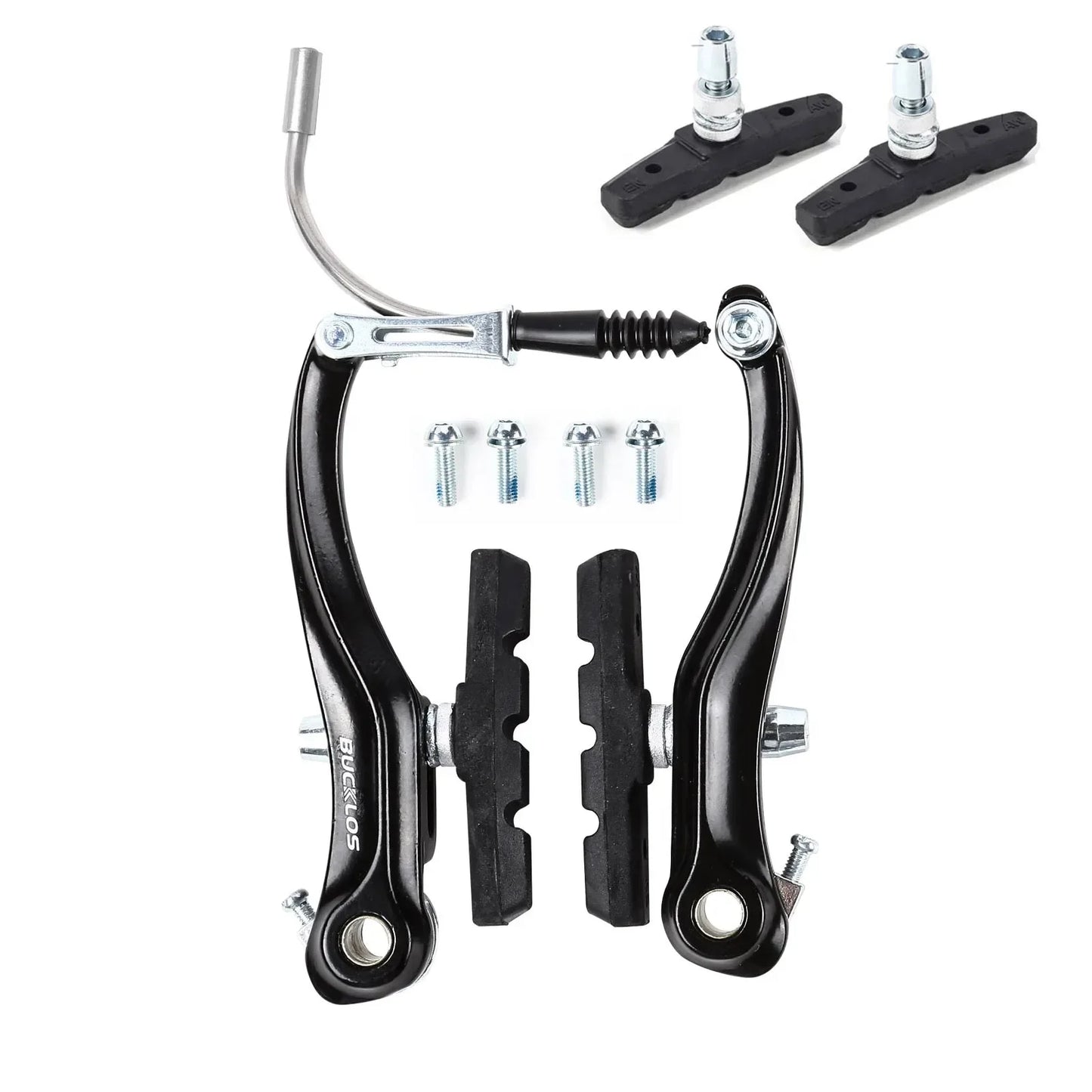 BUCKLOS Bike V Brakes Set with Levers Front Rear Bicycle Caliper Brake Lever MTB Road Cycling V-Brake Set
