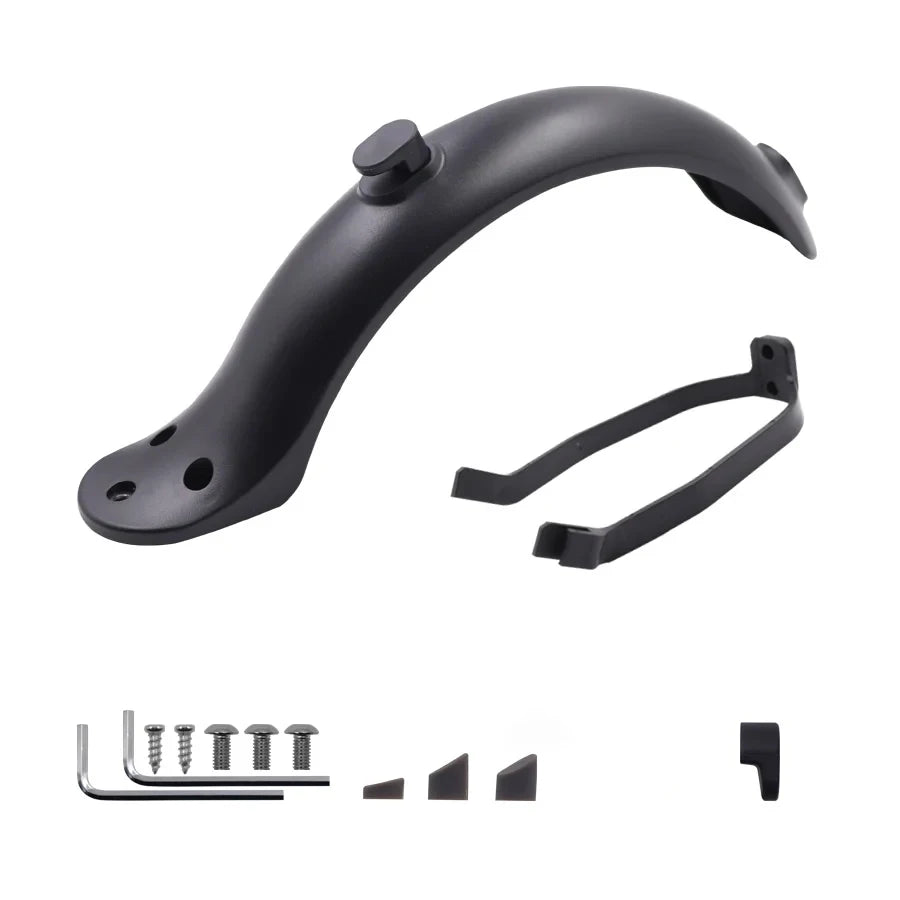 Front Rear Fender For xiaomi M365 / Pro Electric Scooter Taillight Battery Powered Warning Light Lamp Tyre Splash Mudguard Parts A-BLACK