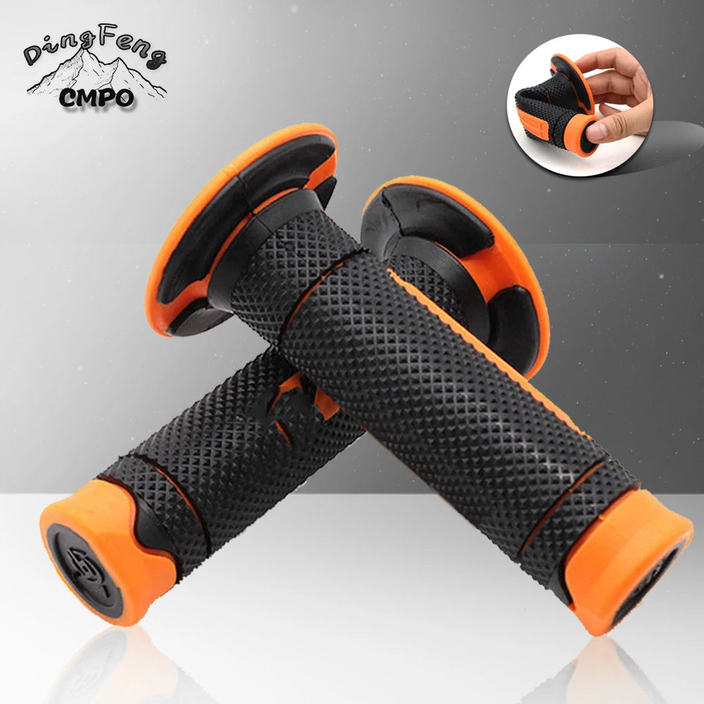 Universal 7/8" 22mm Motorcycle Handlebar Grip - Gel Rubber Hand Grips for KTM Duke & More