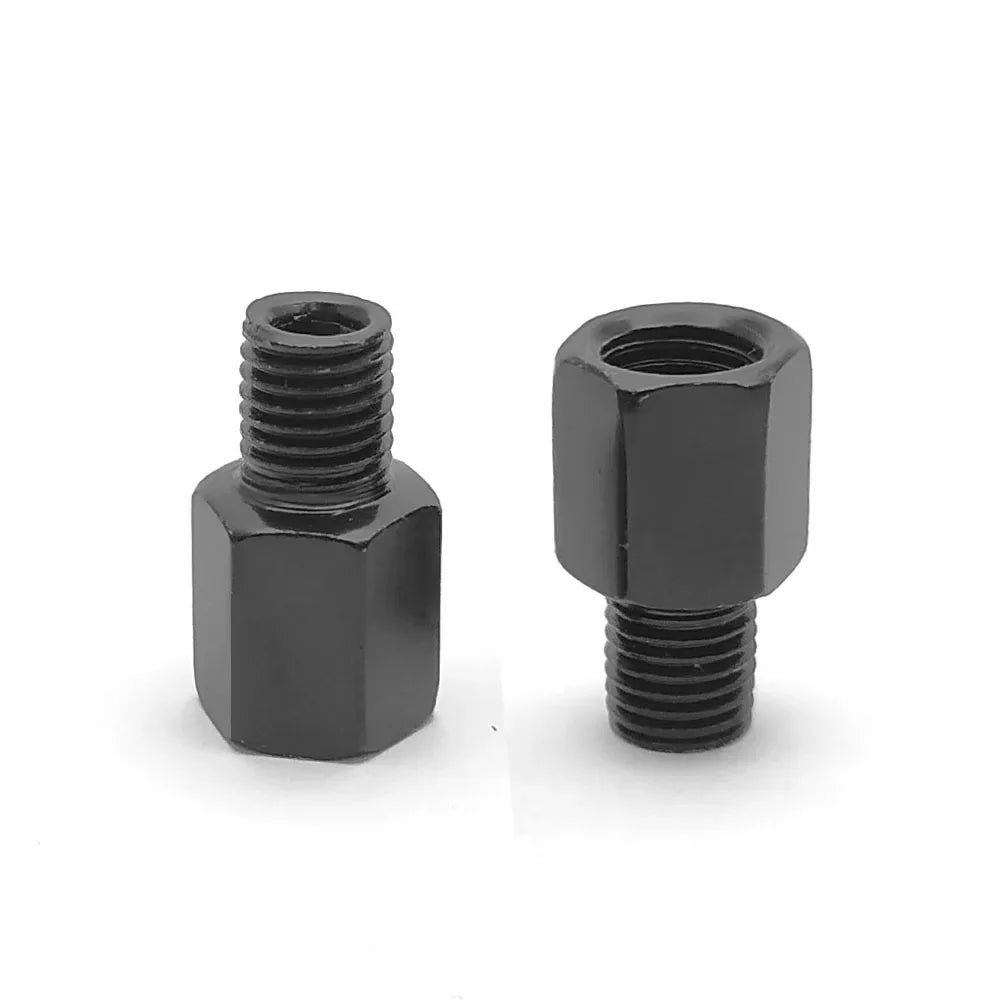 Black Mirror Adapter M10 M8 10MM 8MM Motorcycle Scooter Rearview Mirrors Adapters Right Left Hand Thread Conversion Bolt Screws
