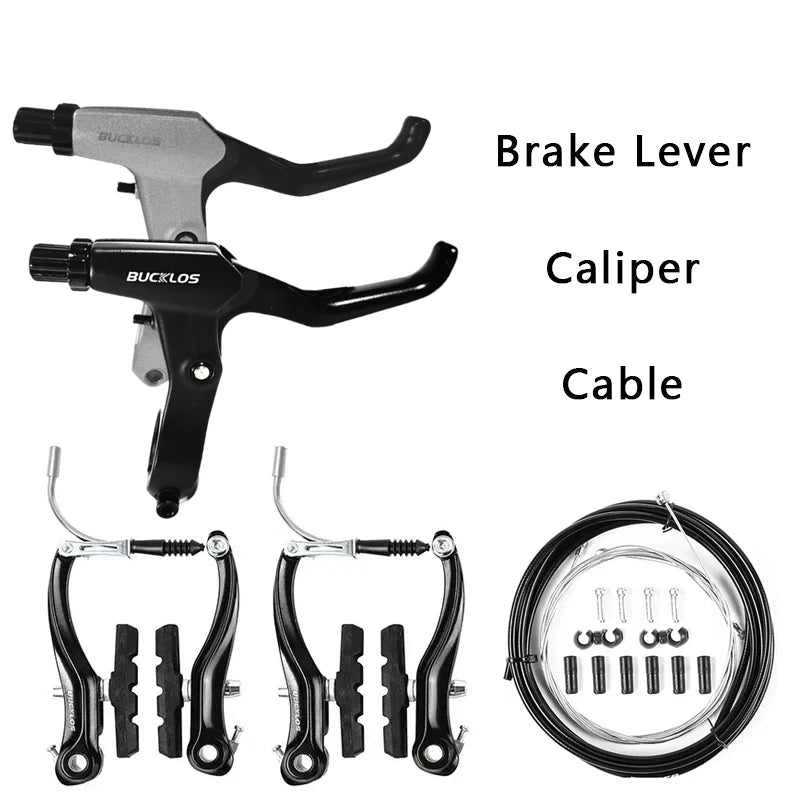 BUCKLOS Bike V Brakes Set with Levers Front Rear Bicycle Caliper Brake Lever MTB Road Cycling V-Brake Set