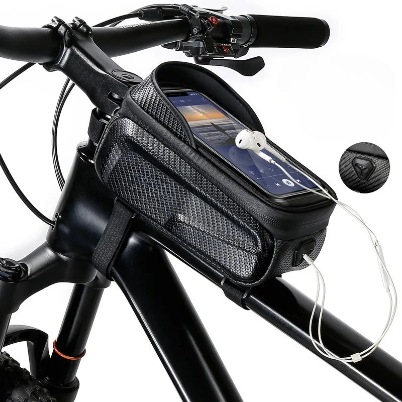 Bike Bag 2L Frame Front Tube Cycling Bag Bicycle Waterproof Phone Case Holder 7.2Inches Touchscreen Bag Accessorie
