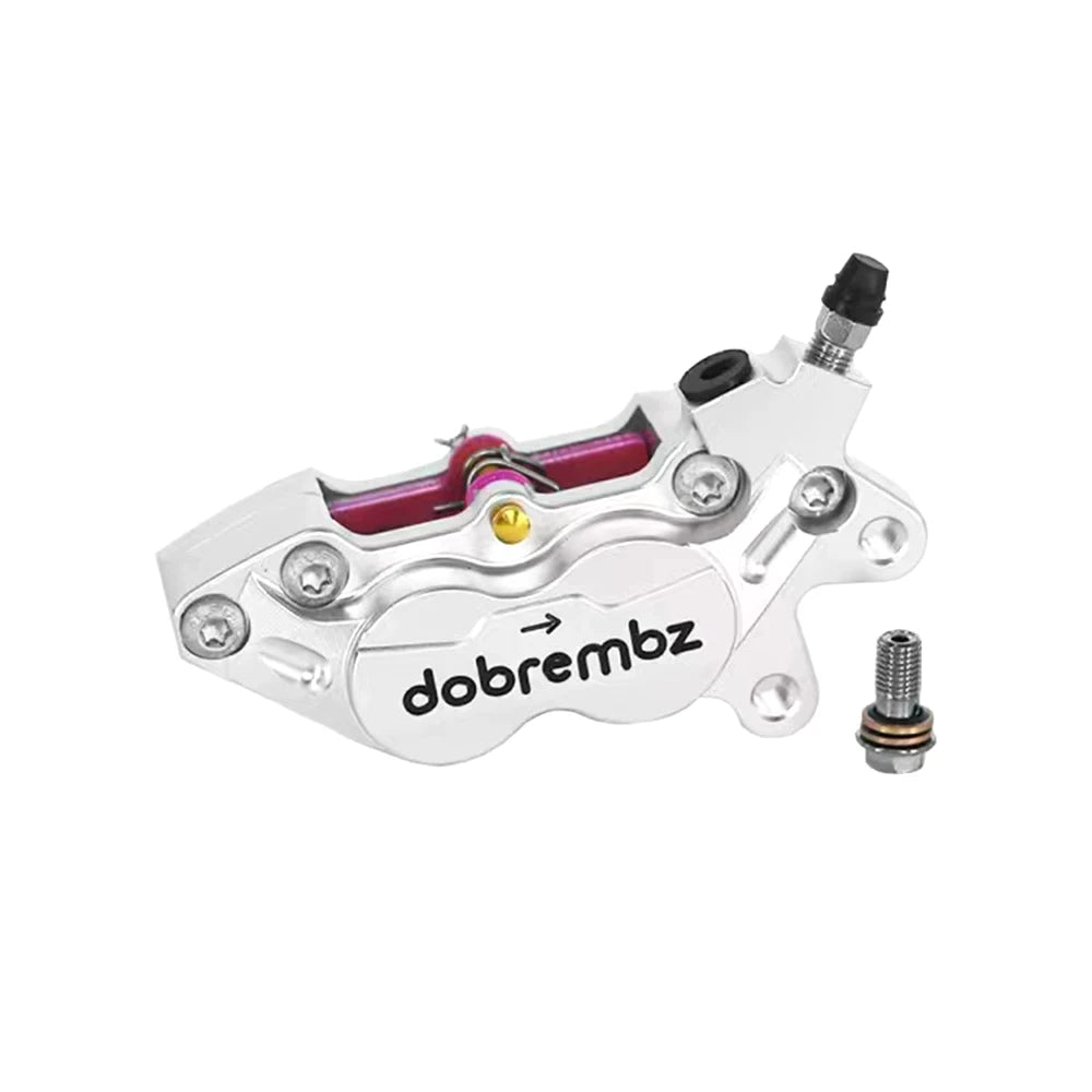 Universal Motorcycle Brake Caliper Axial Brake Pump 4Piston 40mm Mounting For Honda Kawasaki Yamaha RSZ M3 NIU Scooter Dirt Bike Silver right