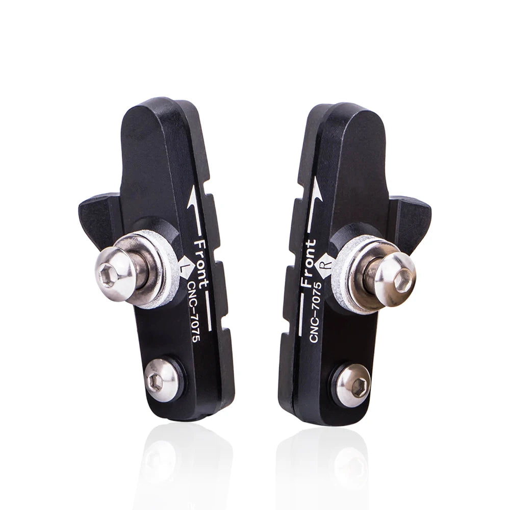 ZTTO Road Bike Brake Shoes C Caliper Hoof Replaceable Rubber Pads CNC Shell Block For Aluminum Alloy Rims Friction Wheel Brake