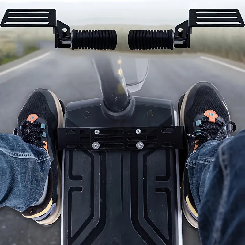 2pcs Foldable Metal Motorcycle Foot Pegs - Comfortable Street Cruise Pedals for Enhanced Riding Experience
