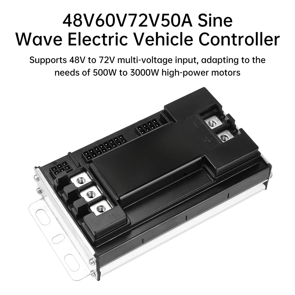 48V 60V 72V 50A Sine Wave Electric Bike Controller 500-3000W Universal Brushless Motor Silent Drive For E-scooter Motorcycle