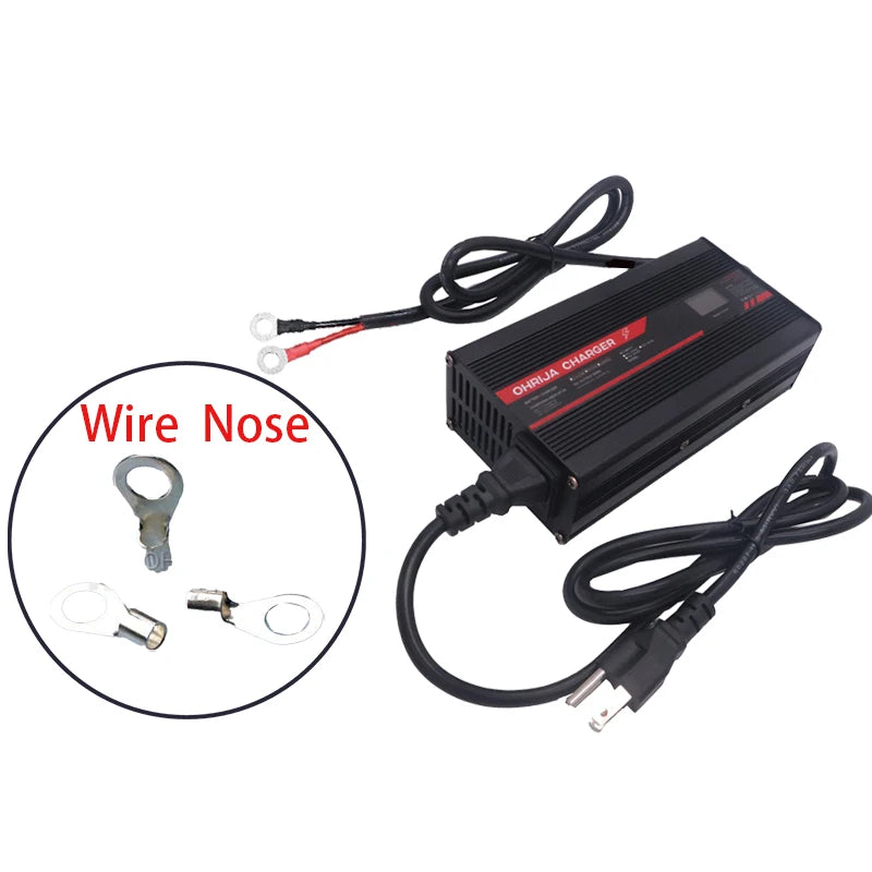 OHRIJA 67.2V 8A Charger Smart Aluminum Case Is Suitable For 16S 59.V LCD Dispay Li-ion Lipo Battery OLED Display Fast Charger