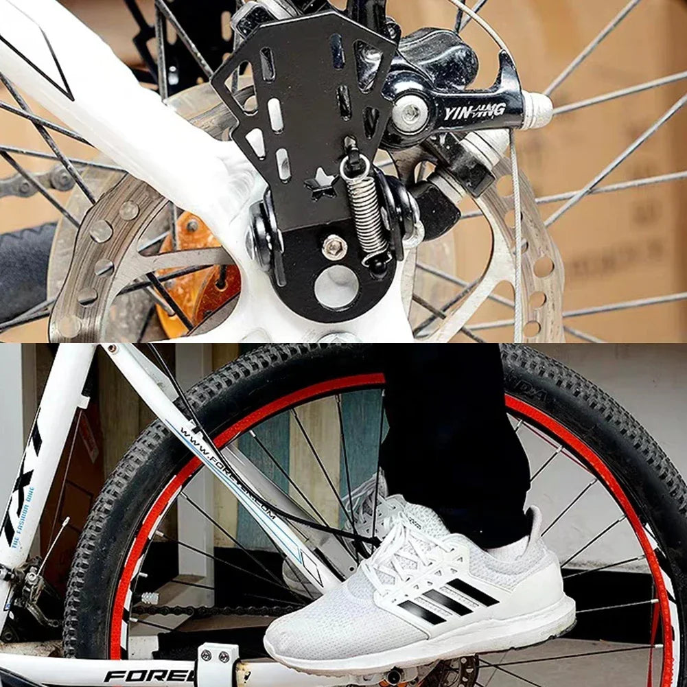 2Pcs Durable MTB Rear Seat Footrest Mounted on Back Wheel Bike Pedals Folding Footboard Cycling Accessories Non-slip Design