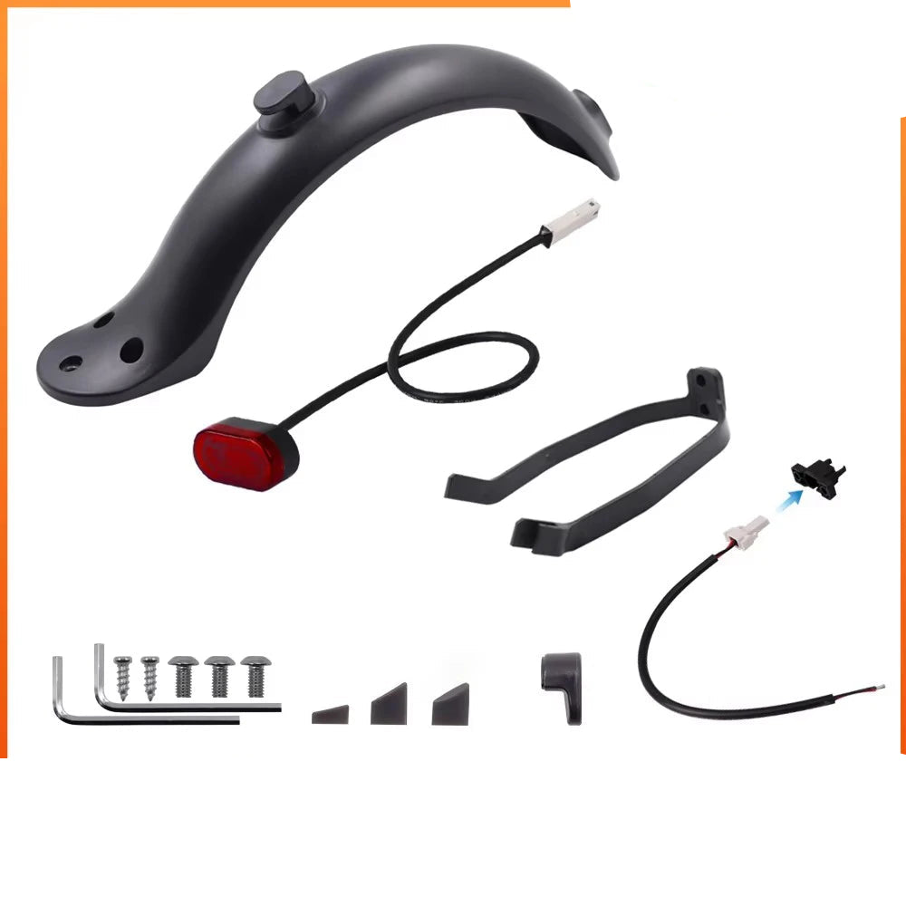 Front Rear Fender For xiaomi M365 / Pro Electric Scooter Taillight Battery Powered Warning Light Lamp Tyre Splash Mudguard Parts