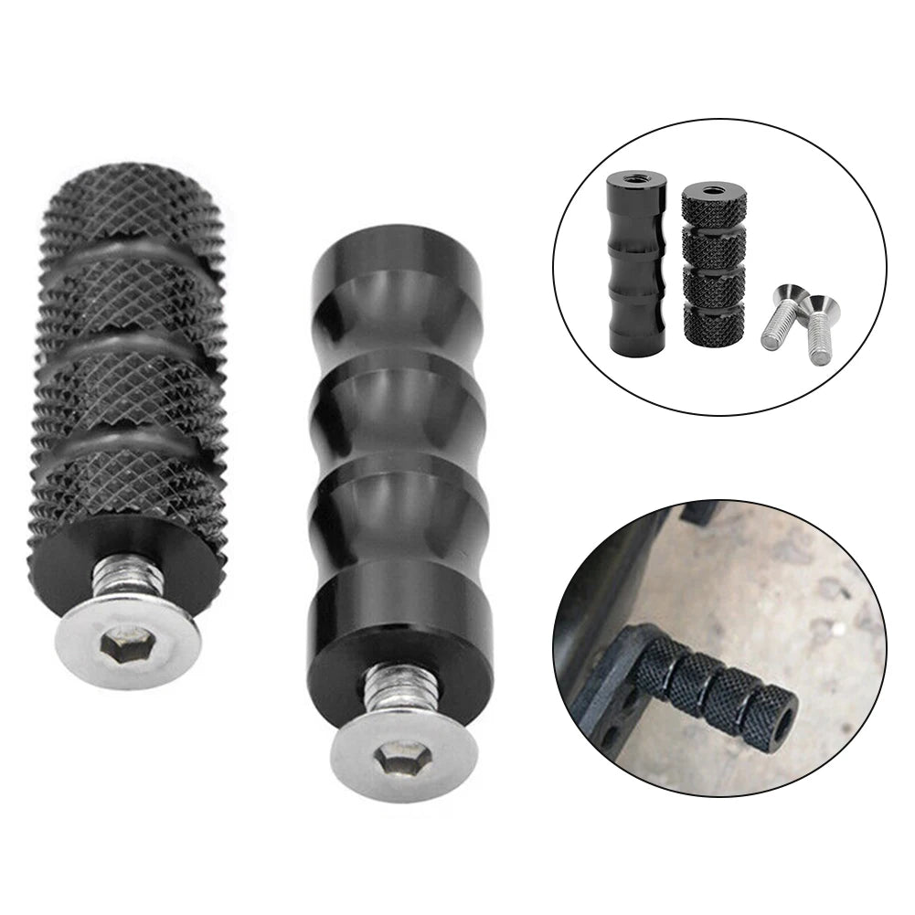 1 Pair Motorcycle Gear Shift Lever Brake Pedal M6 Footpeg Shifter Footrests Motorcycle Part Aluminum Alloy Footrests