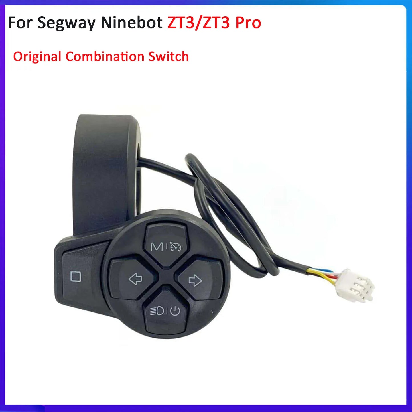 Original Combination Switch For Segway Ninebot ZT3 /ZT3 Pro Electric Scooter Meter Headlights Left and Right Turn Signals Switch