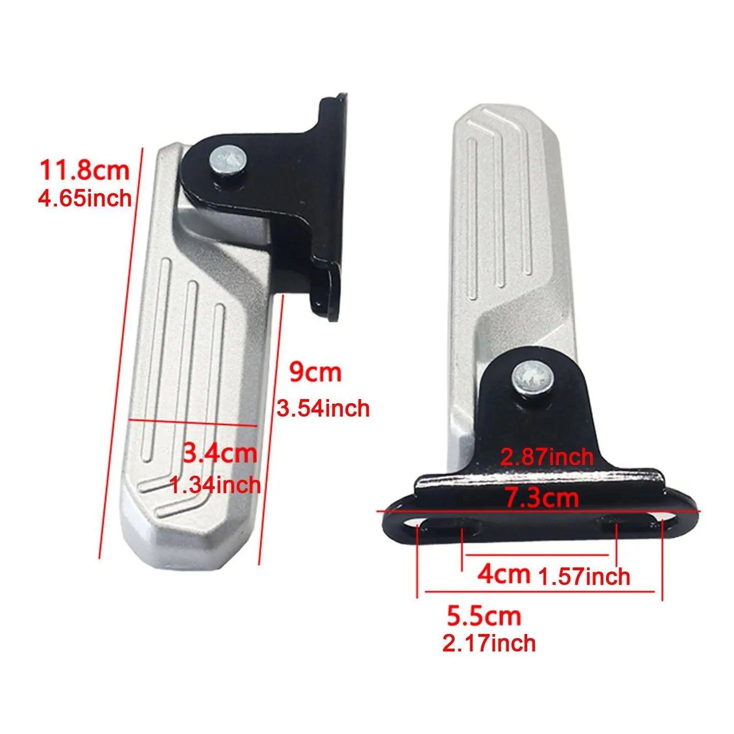 2Pcs Electric Bike Front Foot Pegs Easy to Install Pedal Board Foot Supports Anti Slip Folding Footrests for U1 U+ Fittings