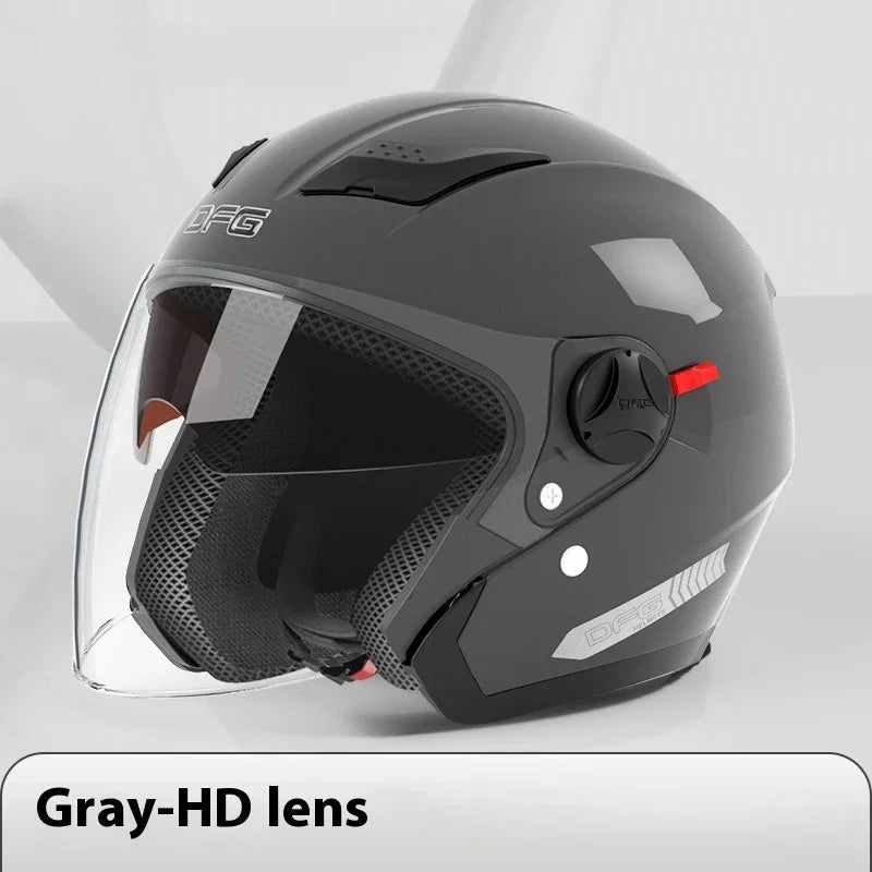 DFG Electric Motorcycle Helmet 3/4 Flip-Up Helmet DFG Electric Motorcycle Helmet 3/4 Flip-Up Helmet