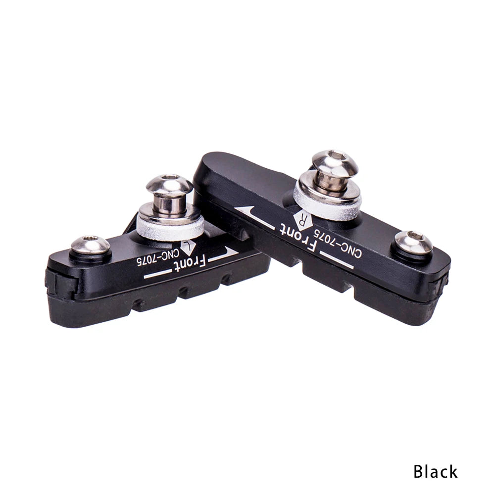 ZTTO Road Bike Brake Shoes C Caliper Hoof Replaceable Rubber Pads CNC Shell Block For Aluminum Alloy Rims Friction Wheel Brake Black 1 Pair