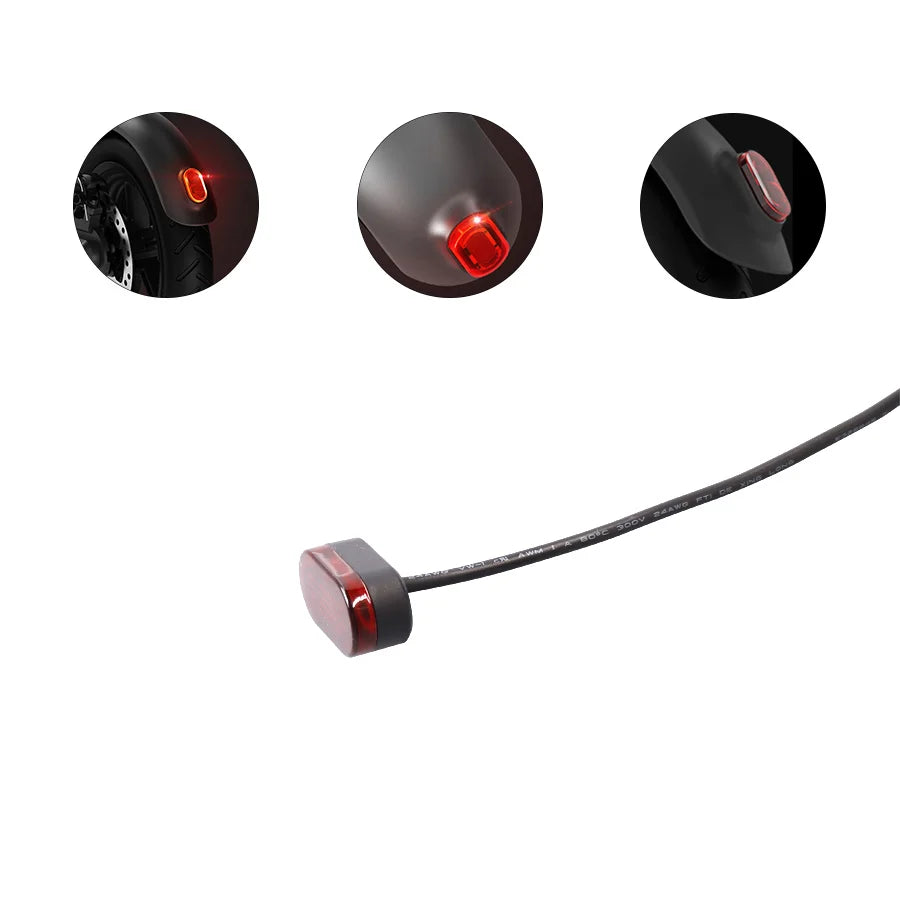 Front Rear Fender For xiaomi M365 / Pro Electric Scooter Taillight Battery Powered Warning Light Lamp Tyre Splash Mudguard Parts