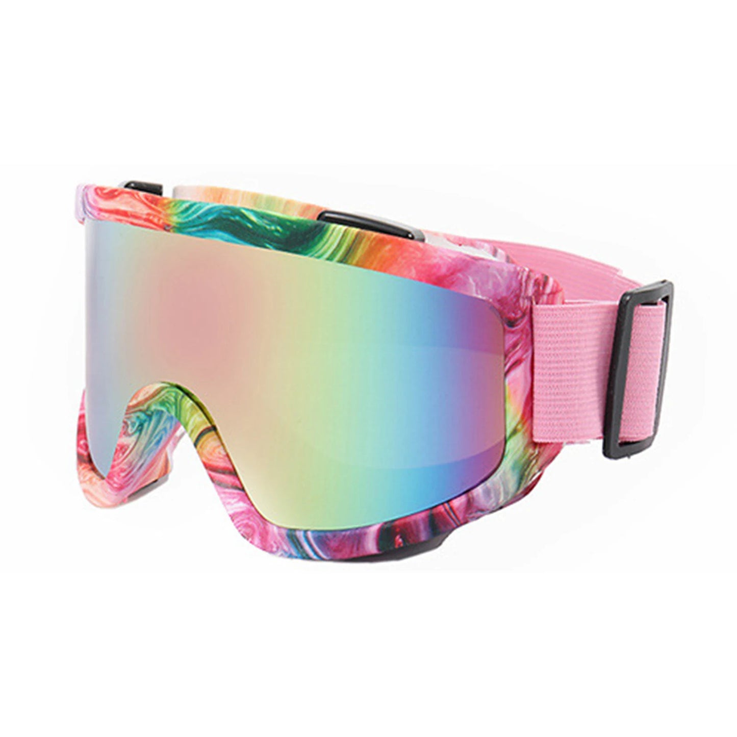 Large Frame Ski Goggles with Colorful Lens Anti-Collision Anti-Glare Lens Outdoor Sport Snow Snowboard for Snowboarding Skiing 1