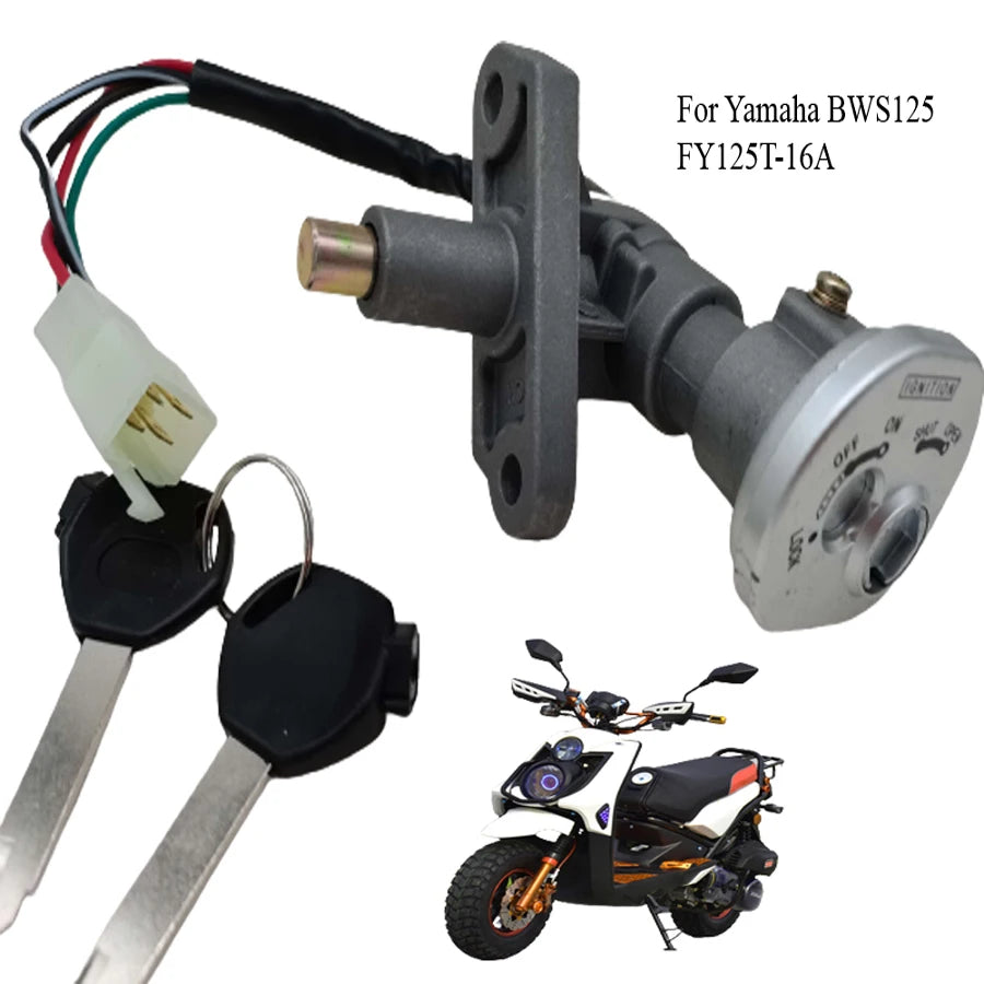 B016 Motorcycle Ignition Switch For Yamaha BWS125 WBS XW400 FY125T-16A BWS'X FY-YMTBWS 4 Pin Plug