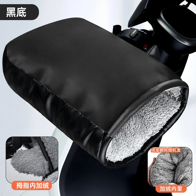 Handle Cover Electric Motorcycle Winter Warm Gloves Windproof Thick Cotton Handguard Handlebar Cover