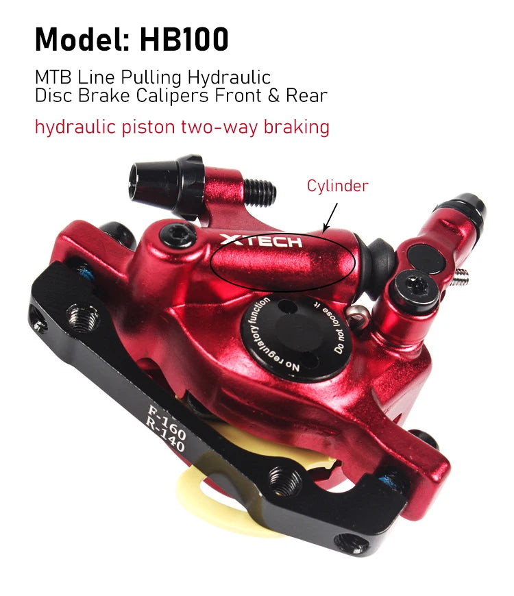 Mountain Bicycle Hydraulic Disc Brake Calipers HB100 MTB Line Pulling Oil Brake Front & Rear For Folding Bike
