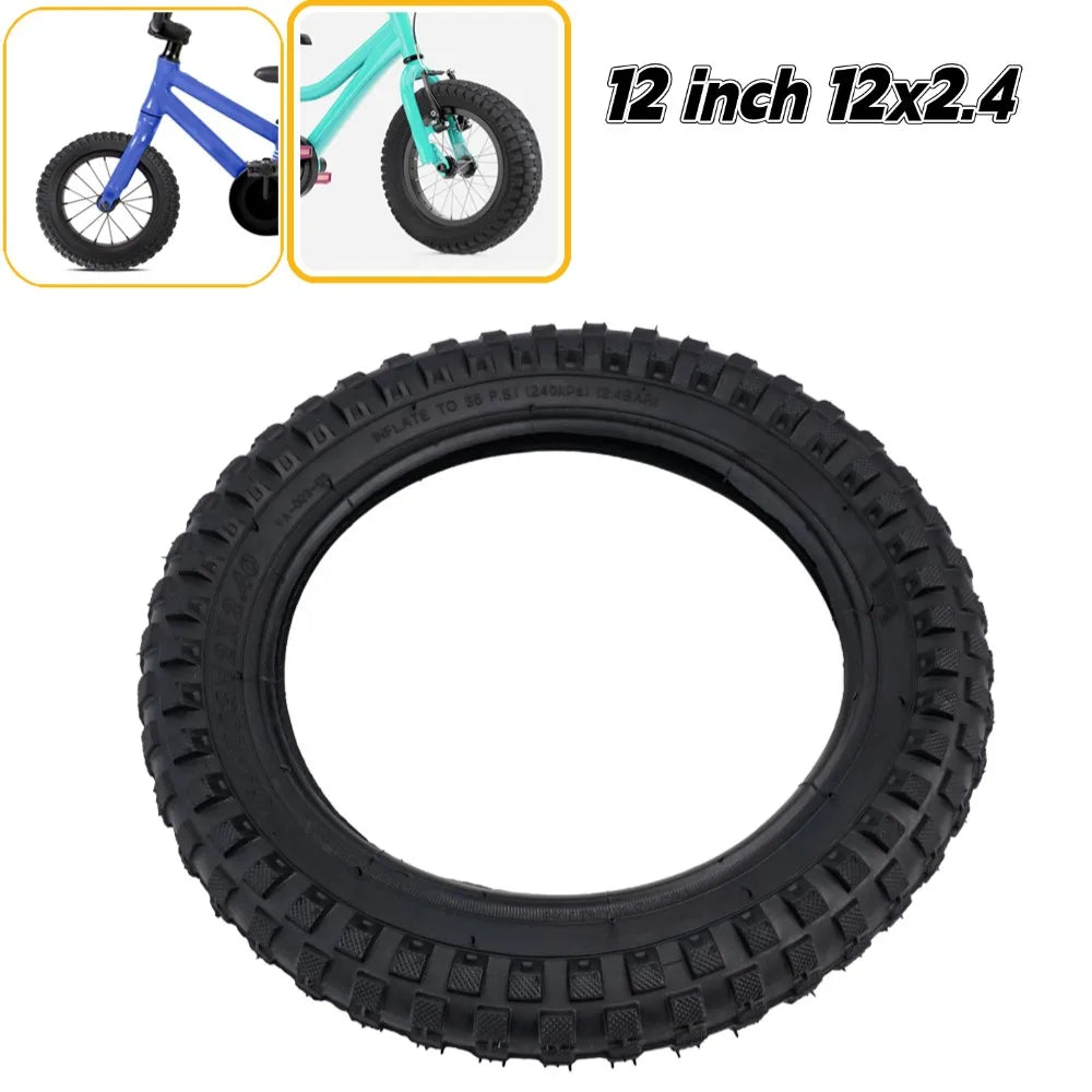 12 Inch Wheel Tire 12 X2.4 Bike Tyre Outer Tube For Kids Bikes Bicycle Tires Tubes For 112 Inch Kids Bikes Gas Scooter Accessory