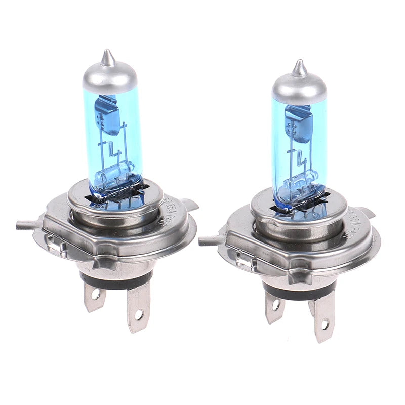 2 Pcs New H4 P43T 12V 35/35W Scooter Motorcycle Headlight Bulbs Quartz Super White Xenon Halogen Bulb