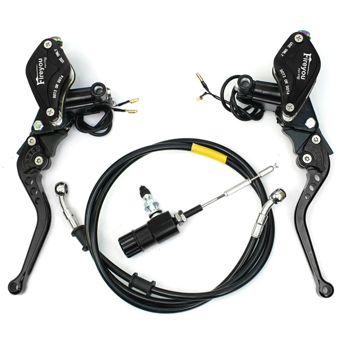 22mm Motorcycle Hydraulic Clutch Kit Brake Master Cylinder Kit For Honda Yamaha Kawasaki Suzuki Dirt Bike Sport Bike Scooter FY Black