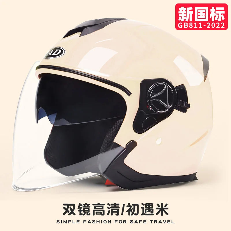 Electric Car Helmet Ladies Winter Warm Battery Car Helmet Four Seasons Motorcycle Half Helmet Male 668-3 China