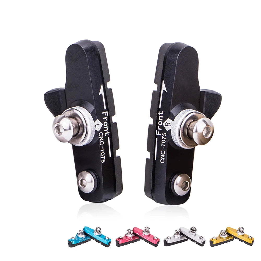 ZTTO Road Bike Brake Shoes C Caliper Hoof Replaceable Rubber Pads CNC Shell Block For Aluminum Alloy Rims Friction Wheel Brake