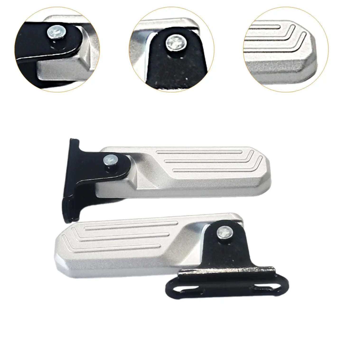 2Pcs Electric Bike Front Foot Pegs Easy to Install Pedal Board Foot Supports Anti Slip Folding Footrests for U1 U+ Fittings