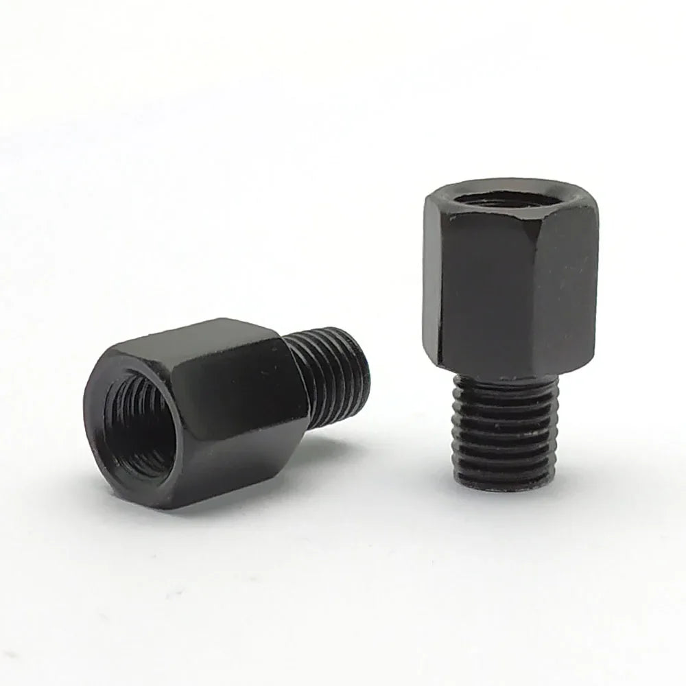 Black Mirror Adapter M10 M8 10MM 8MM Motorcycle Scooter Rearview Mirrors Adapters Right Left Hand Thread Conversion Bolt Screws