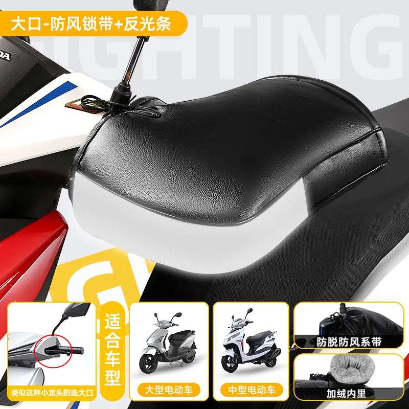 Handle Cover Electric Motorcycle Winter Warm Gloves Windproof Thick Cotton Handguard Handlebar Cover