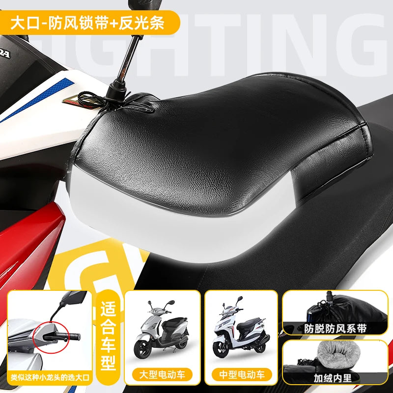 Handle Cover Electric Motorcycle Winter Warm Gloves Windproof Thick Cotton Handguard Handlebar Cover I