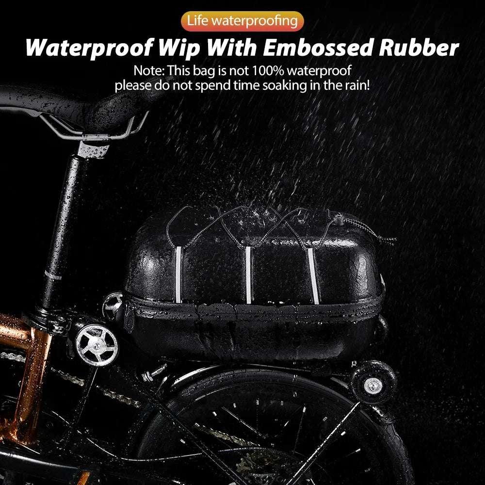 NEWBOLER Brompton Bicycle Rear Seat Bag MTB Bike Rack Bag Trunk Pannier Cycling Large Capacity Waterproof Travel Bag 