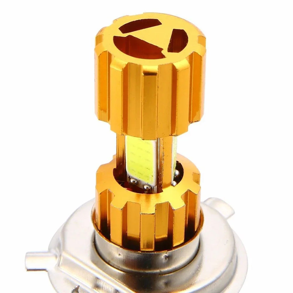 1pcs 12V High Quality H4/HS1 H6/BD20D 18W LED 3 COB Motorcycle Headlight Bulb 2000LM 6000K Hi/Lo Beam Light White Light