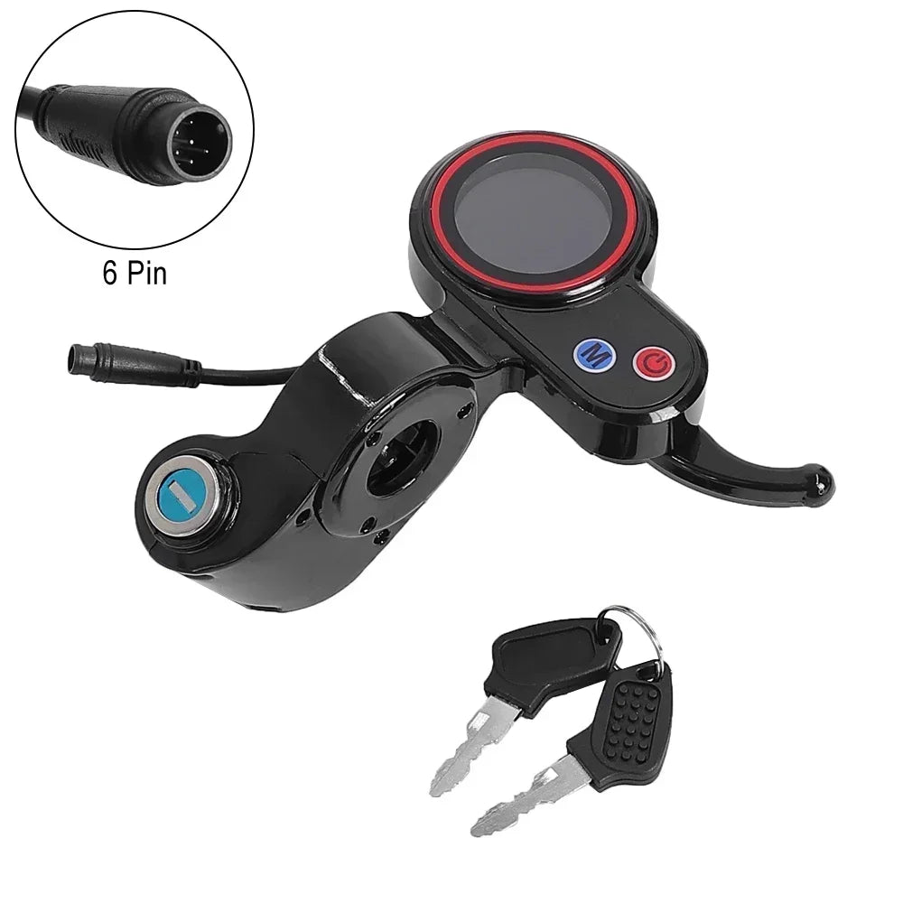 6 Pin LCD Display For Hitway H5 Electric Scooter Kickscooter Display With Locking Instrument Accessories Dashboard Part 1pc
