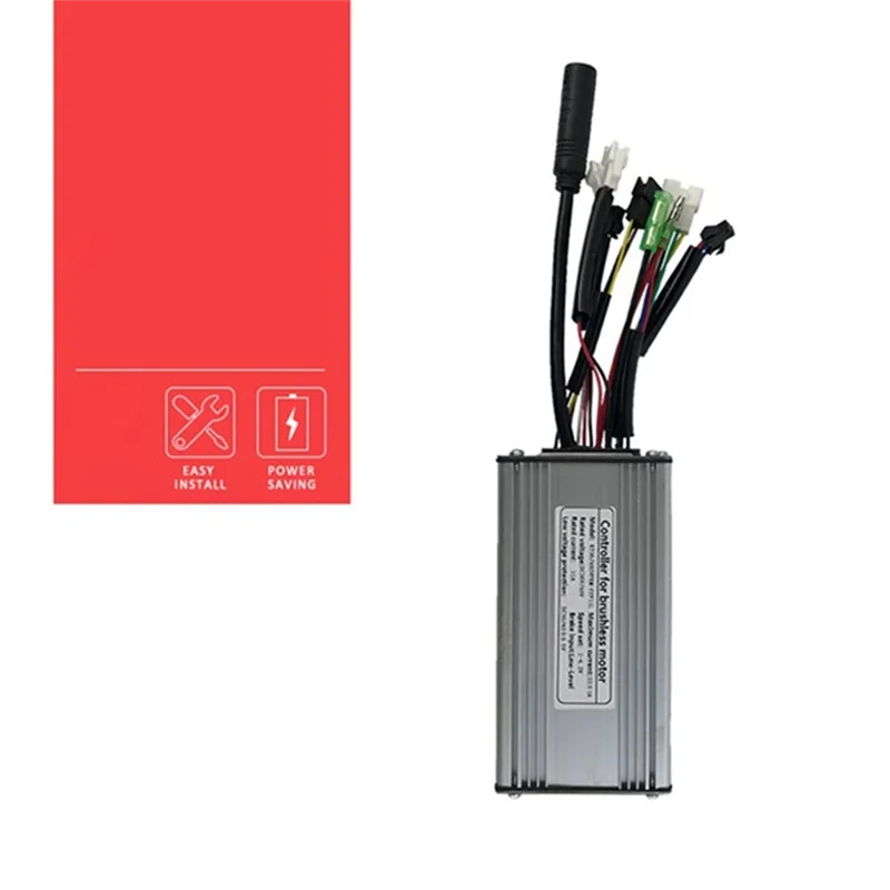 AEF6-Electric Bicycle KT-22A Controller 36V/48V 9 Tubes Square Wave SM Connector Controller Parts With Double Headed Light Line