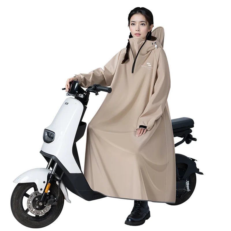 Women's Raincoat Riding Bike Full-body Rainproof Men's Adult One-piece Thick Electric Car Oxford Cloth Motorcycle Rain Poncho