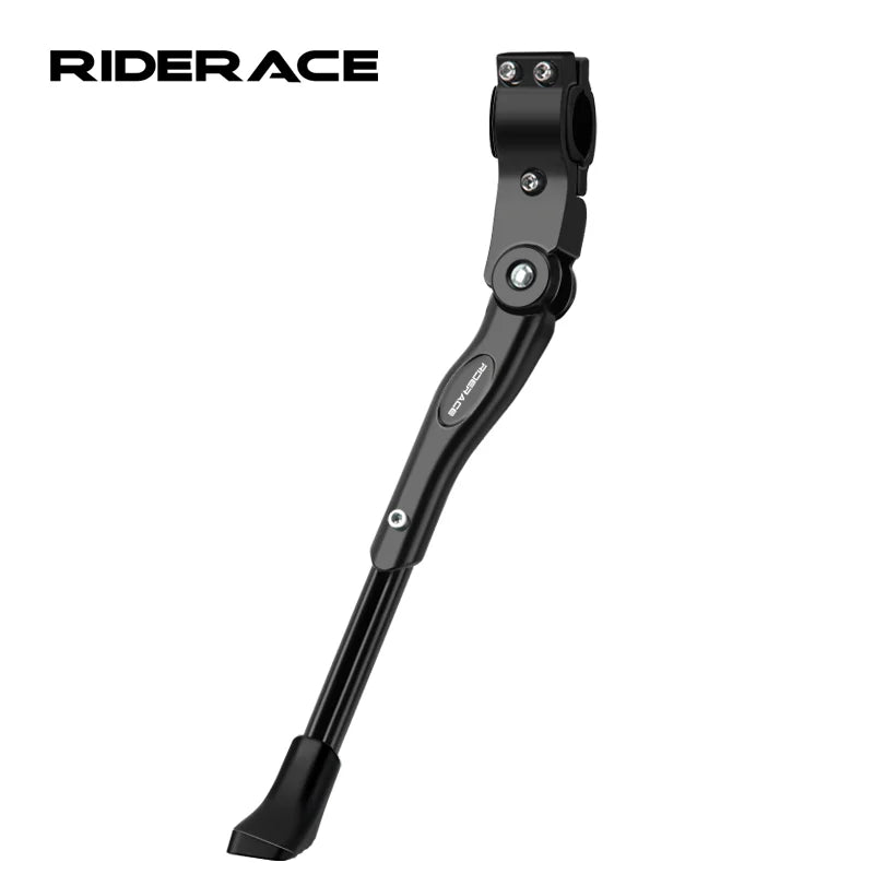 RIDERACE Bicycle Kickstand Adjustable Aluminum Alloy MTB Mountain Bike Stay Side Rear Parking Rack Road Cycling Kick Stand