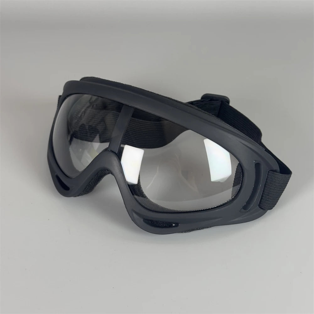 Windproof Mask Goggle HD Motorcycle Outdoor Sport Glasses Eyewear Riding Motocross Summer UV Protection Sunglasses X400-CLEAR